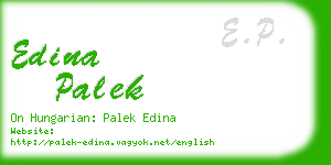 edina palek business card